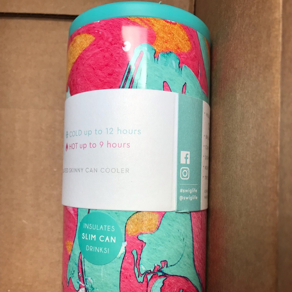 SWIG skinny can koozie cooler